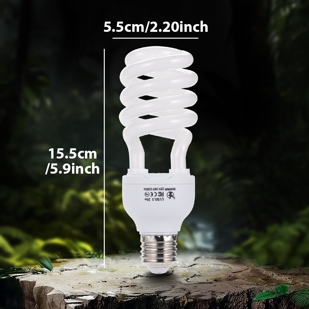 Reptile UVB Light Bulb26W5.0E2 - Calcium Powder Reptile ulasan dan harga