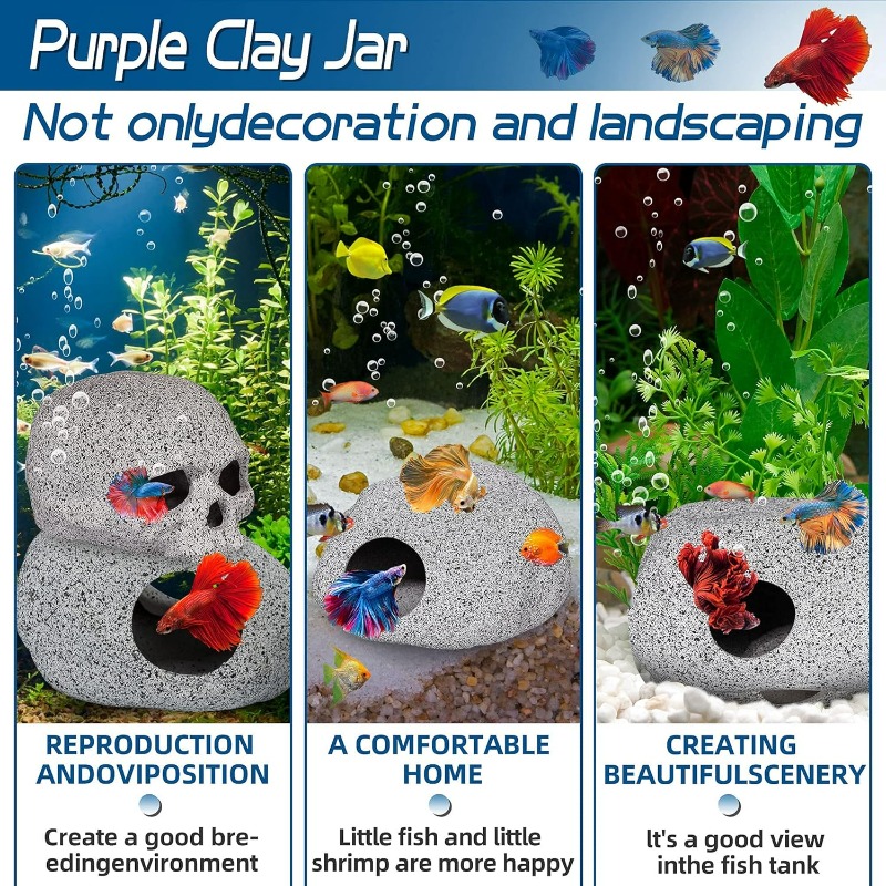 Aquarium Decorations Cave Fish - Hide Cave Ceramic ulasan dan harga