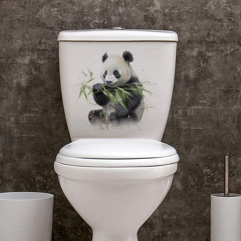 C76# Watercolor Panda Wall Sti - Pvc Panel Background ulasan dan harga