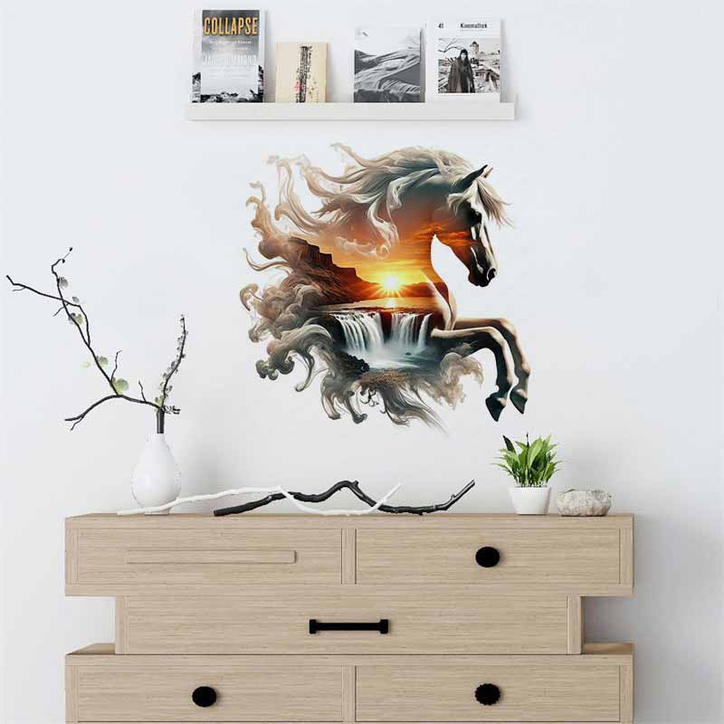 Majestic Horse Nature Stickers - Pvc Panel Background ulasan dan harga
